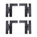 Cabinet Hinges 4.5" Black Wrought Iron HL Hinge Left and Right Pair with Mounting Hardware (Set of 2) Renovators Supply