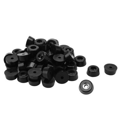 40pcs Rubber Feet Bumper Protector for Printer w Washer, D17x15xH8mm - Black - 0.591