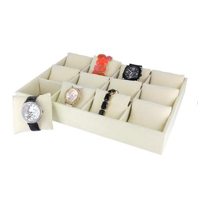 Caddy Bay Collection Linen 12 Watch Tray