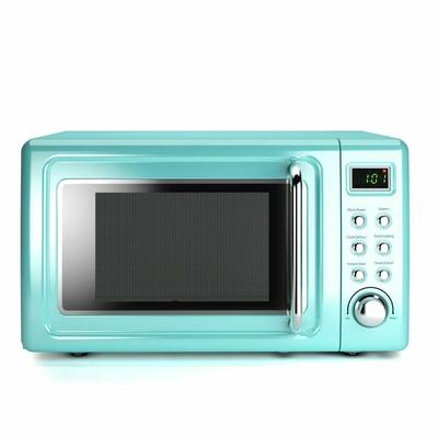 700W Retro Countertop Microwave Oven with 5 Micro Power - 18" x 14" x 10" (L x W x H)