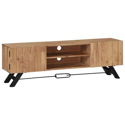 vidaXL TV Stand 55.1"x11.8"x17.7" Solid Wood Acacia