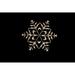 16" White Lighted Snowflake Christmas Window Silhouette