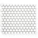 TileGen. Tiny 1" x 1" Hexagon Porcelain Tile in White Floor and Wall Tile (11 sheets/9.24sqft.)