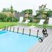 22 Ft Pool Cover Reel Set Aluminum In-ground Swimming Solar Cover Reel - 23" x 24.5" (W x H)