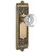 Grandeur Windsor Solid Brass Rose Privacy Door Knob Set with Chambord