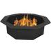 Sunnydaze 30" Fire Ring Octagon Heavy-Duty Steel Fire Pit Liner Insert - 30"