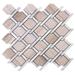 TileGen. Knot Tie Shape Marble Mosaic Tile in Wooden Beige Floor and Wall Tile (10 sheets/10.2sqft.)