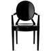 Modern Plastic Armchair With Arms Acrylic Mirrored Dining Chairs Retro Desk Stackable Molded