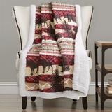 Lush Decor Holiday Lodge Sherpa Throw