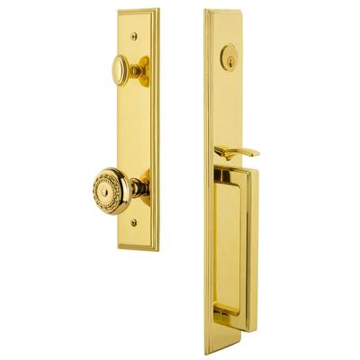 Grandeur Carre Solid Brass Rose Keyed Entry Single Cylinder Full Plate