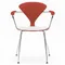 Cherner Chair Company Cherner Metal Base Armchair with Seat Pad