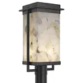 Justice Design Group Alabaster Rocks Pacific LED Outdoor Post Light - ALR-7543W-MBLK