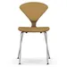 Cherner Chair Company Cherner Seat and Back Upholstered Metal Base Chair - CSTK13-VZ-BLCK-B