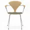 Cherner Chair Company Cherner Metal Base Armchair with Seat Pad