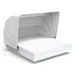 Vondom Vela Basic Square Daybed with folding sunroof Illuminated - 54184W-ICE