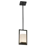 Justice Design Group Fusion Laguna LED Outdoor Mini-Pendant - FSN-7515W-OPAL-MBLK