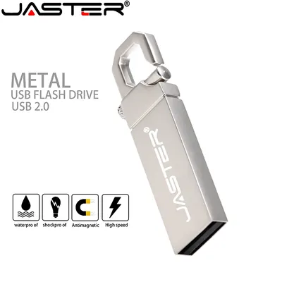 JASTER-Clé USB 2.0 en métal clé USB clé USB disque U capacité réelle 128 4 Go 8 Go 16 Go 32
