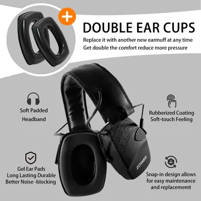 ZOHAN-Cache-oreilles électronique pour la chasse protection contre le bruit casque tactique avec