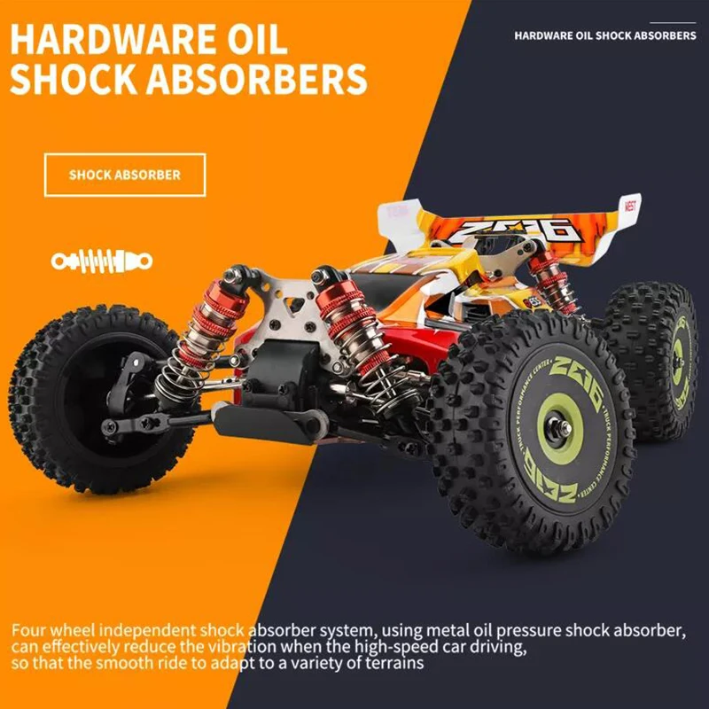 WLtoys 144010/144007 2.4G voiture de course RC 70 km/h moteur sans balais 4WD haute vitesse tout-terrain dérive RC jouets pour enfants et adultes cadeau