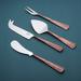 INOX Artisans Ridge Design Copper Antique Cheese Accessories 4 Pcs. Set Stainless Steel in Gray | Wayfair RGCUCA