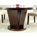 Red Barrel Studio® Srouder 60" Pedestal Dining Table Wood/Glass in Brown | 30 H x 60 W x 60 D in | Wayfair 59FC60750A32407CBB0E3A921E419E68