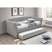 Wildon Home® Raseborg Twin Daybed w/ Trundle Upholstered/Polyester in Gray | 42 W x 88 D in | Wayfair 8139334FB7964E06A46B9E99E3C07B2F