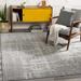 Mananum 7'10" x 10' Modern Contemporary Abstract Wool Gray/Light Slate Area Rug - Hauteloom