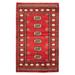 ECARPETGALLERY Hand-knotted Finest Peshawar Bokhara Dark Red Wool Rug - 3'1 x 4'11