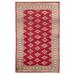 ECARPETGALLERY Hand-knotted Finest Peshawar Bokhara Dark Red Wool Rug - 4'11 x 7'10