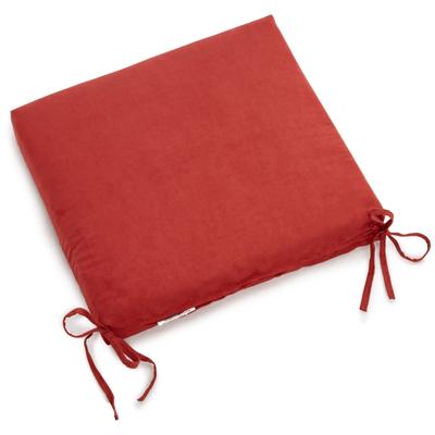 20-inch by 19-inch Microsuede Chair Cushion with Ties (Set of 1, 2, or 4)