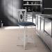 Hokku Designs Forseti Swivel Bar & Counter Stool Upholstered/Leather/Metal in Gray | 46 H x 20.5 W x 18.5 D in | Wayfair