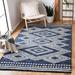 Blue/Navy 60 x 0.1181 in Indoor Area Rug - Union Rustic Vedika Southwestern Handmade Tufted Wool Navy/Ivory Area Rug Wool | Wayfair