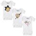 Girls Infant Tiny Turnip White Pittsburgh Pirates 3-Piece Bodysuit Set