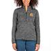 Women's Antigua Charcoal Albany State Golden Rams Fortune Half-Zip Pullover Jacket