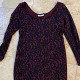 Jessica Simpson Dresses | Burgundy And Black Maternity Dress | Color: Purple/Red | Size: L