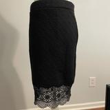 Free People Skirts | Free People Black Lace Pencil Skirt | Color: Black | Size: S