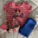 Disney Matching Sets | Baby Disney Minnie Outfits Size 6 Mo. | Color: Blue/Pink | Size: 6-9mb