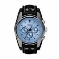 Fossil Watch for Men Coachman, Quartz Chronograph Movement, 45 mm Silver Stainless Steel Case with a Genuine Leather Strap, CH2564