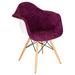 Willow Velvet Eiffel Wooden Base Accent Chair - Leisuremod W24VPR