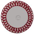 Hind Handicrafts Round Wall Mirror - Round Mirror, Rustic Accent Mirror for Bathroom, Entry, Dining Room, & Living Room. Metal Round Mirror for Wall (Maroon, 16" x 16")