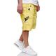 Geographical Norway PANORAMIQUE MEN - Men's Casual Cotton Bermuda Shorts - Men's Sport Cargo Breathable Chino Bermudas - Short Belted Normal Fit Comfortable YELLOW M