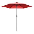 Parasol droit 3m en aluminium rouge