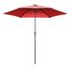 Parasol droit 3m en aluminium rouge