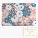 kathy ireland HOME Delicate Floral Brust 21" x 34" Memory Foam Rug Polyester/Memory Foam in Blue/Gray/Pink | 34 H x 21 W x 0.6 D in | Wayfair