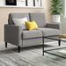 Zipcode Design™ Cazenovia 57.75" Square Arm Loveseat Linen in Gray | 34.5 H x 57.75 W x 33.75 D in | Wayfair ZPCD3007 40788208