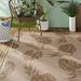 Brown 122 x 94 x 0.4 in Area Rug - Tommy Bahama Palm Coastal Indoor/Outdoor Area Rug, Polypropylene | 122 H x 94 W x 0.4 D in | Wayfair 1-6811-161