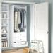 Dotted Line™ Ozzie 25" W Closet System Walk-in Tower Manufactured Wood in White | 25.125 W x 14 D in | Wayfair 15739C0D1B344D8A9AFC67FE2C5CA1C1