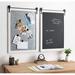 Joss & Main Enora Farmhouse Barn Door Wall Mounted Chalkboard Wood/Manufactured Wood in Brown | 32 H x 21.5 W x 2 D in | Wayfair