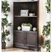 Lark Manor™ Jenner 50" H x 32" W Corner Bookcase Wood in Brown | 50 H x 32 W x 17 D in | Wayfair RDBA1420 43873210