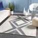 White 106 x 0.01 in Area Rug - World Menagerie Aero Geometric Handmade Flatweave Gray/Ivory Indoor/Outdoor Area Rug | 106 W x 0.01 D in | Wayfair